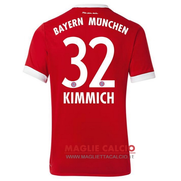 nuova maglietta bayern munich 2017-2018 kimmich 32 prima